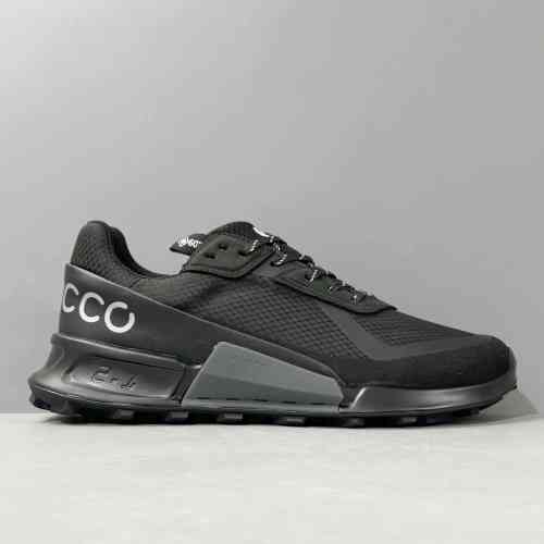 BK版本 黑灰82283451052 ecco爱步 织物合成革 轻盈舒适 透气 低帮 休闲鞋男款 黑色