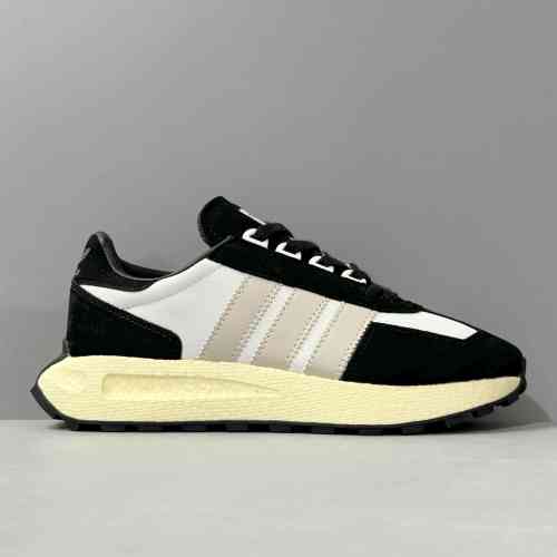 H1版本 E5-黑白IE1937 阿迪达斯三叶草adidas originals Retropy E5 绒面革 舒适潮流 防滑耐磨 低帮 生活休闲鞋 男女同款 黑白