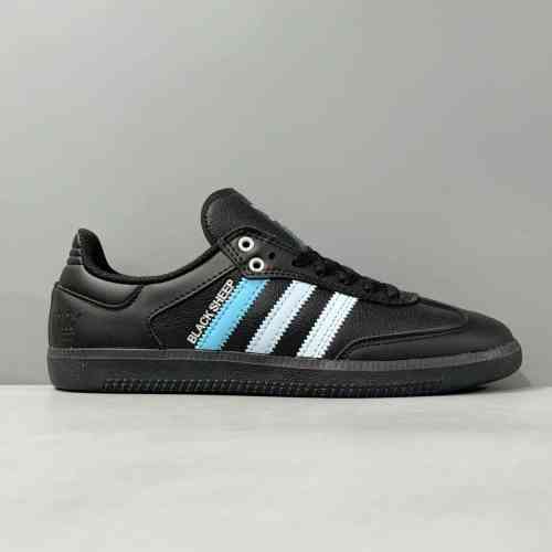 YH版本 BS联名黑JH9594 阿迪达斯三叶草Black Sheep xadidas originals Samba ADV"Charlotte FC"柔软舒适 防滑耐磨 低帮 板鞋 男女同款 黑色