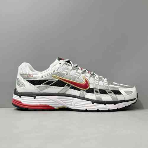 AW版本 白红BV1021-101 Nike P-6000 舒适 百搭防滑透气轻便 低帮 休闲跑步鞋 女款 白红