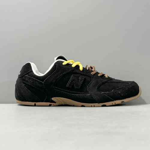 YH版本 反绒皮面-黑色 New Balance xMIU MIU缪缪 NB 530 圆头系带防滑 低帮 生活休闲鞋 男女同款