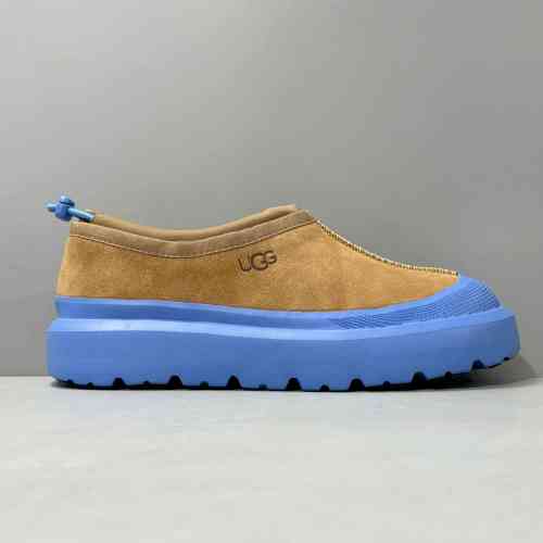 BK版本 棕蓝色1144096-CBG UGG 织物牛剖层革 舒适百搭 低帮 生活休闲鞋 男款 棕蓝色