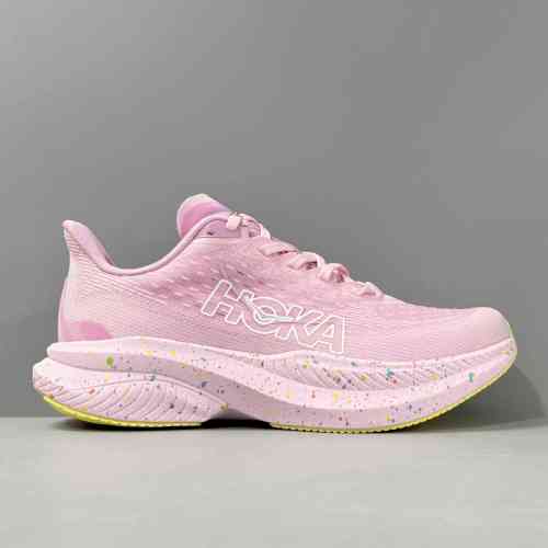 DS版本 马赫6-粉色1147810-POH HOKA ONE ONE MACH 6 舒适百搭防滑耐磨 低帮 休闲跑步鞋 女款 粉色