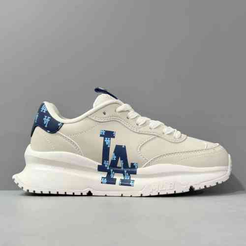 PB版本 深藏青LA 3ASHCRM3N-07NYD MLB Chunky Runner 洛杉矶道奇队复古时尚潮流运动 合成革减震耐透气 低帮休闲跑步鞋 男女同款 深藏青色