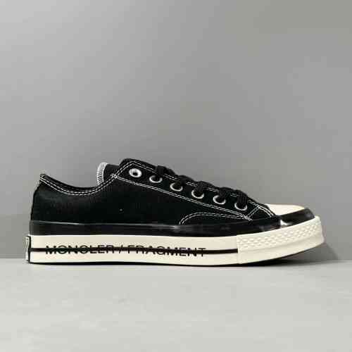 DH版本 黑白字172320C Fragment Design x 7 Moncler x Converse1970s Chuck Taylor Al Star O x 藤原浩三方联名 低帮 帆布鞋