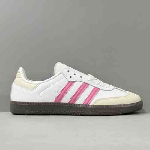 YH版本 米白粉色IG1962 阿迪达斯三叶草adidas originals SAMBA OG 舒适轻便 防滑耐磨低帮 板鞋 女款 米白粉色