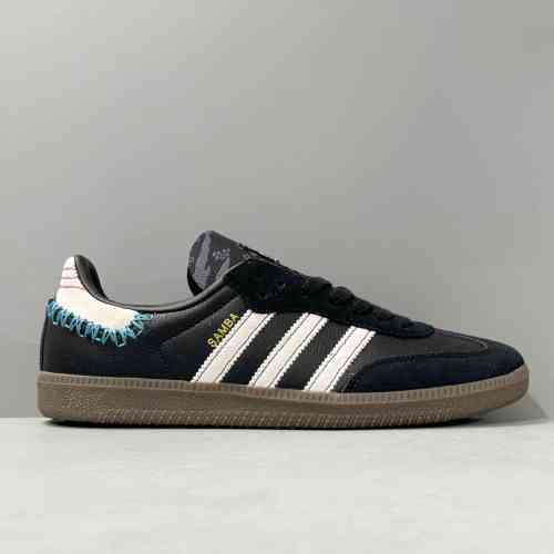 GY版本 联名 黑蓝线ID1141阿迪达斯三叶草Adidas Originals Samba Year of the Dragon Ultimate move耐磨透气低帮板鞋 男女鞋