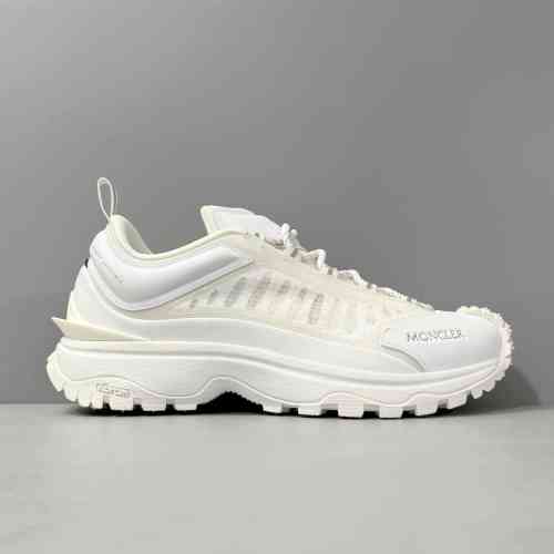 DH版本 白色M2808001 Moncler盟可睐 Trailgrip Lite 徽标 系带 低帮 运动休闲鞋 女款 白色