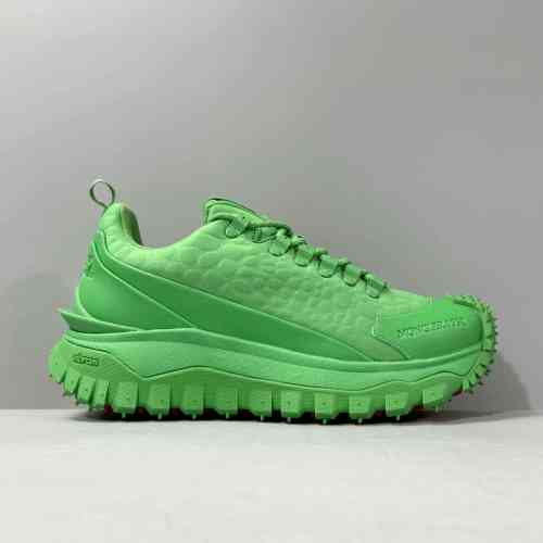 DH版本 全绿M2202833 Moncler盟可睐 Trailgrip 尼龙 系带 低帮 运动休闲鞋 男款绿色
