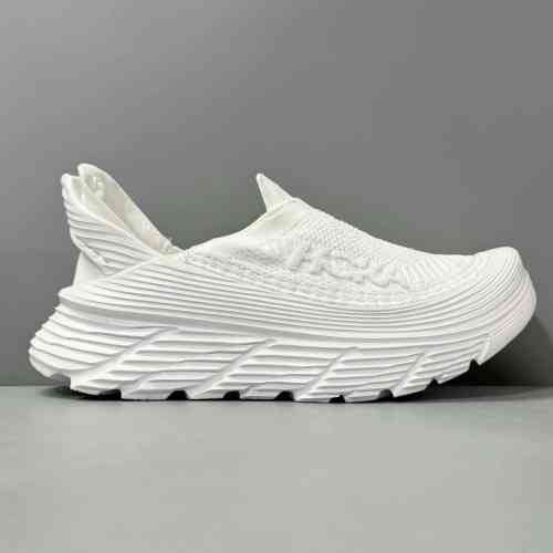 DF版本 一脚蹬-白色1134532-RAWW HOKA ONE ONE Restore TC减震耐磨 低帮 越野跑步鞋 男女同款 白色