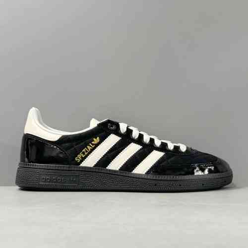 V版顶级 SP 黑白JP5669 阿迪达斯三叶草adidas originals HANDBALL SPEZIAL 轻便舒适防滑耐磨 低帮 板鞋 男女同款 黑白 黑白钢琴键 漆皮