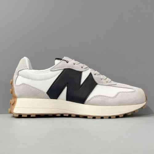 GS版本 米白蓝WS327GD New Balance NB 327 舒适减震防滑耐 低帮 休闲跑步鞋 女款 米白蓝
