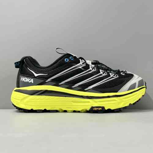 DF版本 玛法特2.5/黑黄1141572-BHK HOKA ONE ONE Mafate Three 2 舒适百搭 低帮越野跑步鞋 男女同款 黑黄色