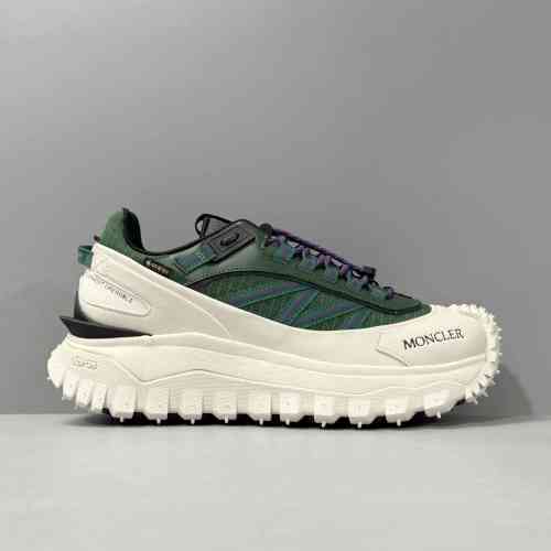DH版本 白绿M2058P70 Moncler盟可睐 Trailgrip 圆头系带 低帮 生活休闲鞋 女款 白绿