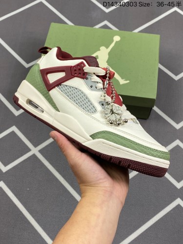 170Jordan Spizike Low AJ复古低帮篮球鞋 龙年CNY白绿 FJ6372-100 这款鞋子著名导演斯派克李的Jordan Spizike专属 预计于明年夏季推出全新低帮版本 将