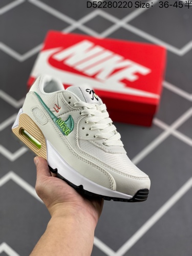 140耐克Nike Air Max 90 经典复古小气垫缓震跑鞋 和革织物打造，犀利的条线打造出酷劲十的足视觉效果 网布鞋增面强透气性，穿着为极舒适 经可典视气垫醒目依旧，而脚感更是十软足_003