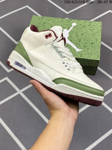 210公司级✅Air Jordan 3 Retro ”Hide and Sneak“ 白灰棕 AJ3 乔丹3代 aj3 乔3 白灰棕 乔丹篮球鞋系列 该款以白色搭配灰棕细节，辅以标志性的爆裂纹元素