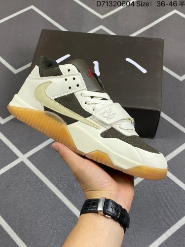 合集160Travis Scott x Air Jordan Executive The Check 低帮 白棕倒勾 乔丹篮球鞋系列 签名篮球鞋 Travis Scott x Jordan Bra