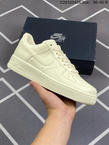 160【头层皮】 AF1耐克 Nike Air Force 1 ‘07 Low 空军一号 厚底增高百搭运动板鞋 原楦头原纸板 打造纯正空军版型，专注外贸渠道 全掌内置蜂窝气垫 原盒配件 原厂中底钢