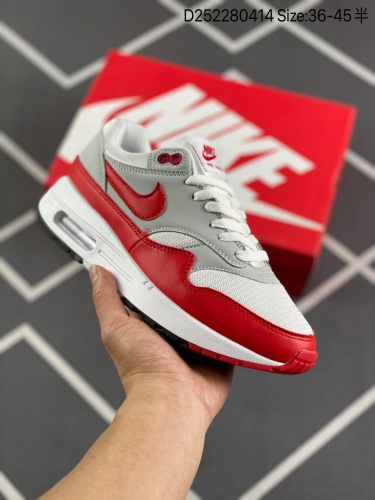 140Nike Air Max 1 PRM 米红白复古休闲跑步鞋 官方同步上架真标原盒 原底原面 正确版型货号：908375 103 尺码：36 36.5 37.5 38 38.5 39 40 4