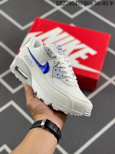 140公司级✅耐克Nike Air Max 90 经典复古小气垫缓震跑鞋 鞋面由皮和革织物打造，犀利的条线打造出酷劲十的足视觉效果 网布鞋增面强透气性，穿着为极舒适 经可典视气垫醒目依旧，而脚