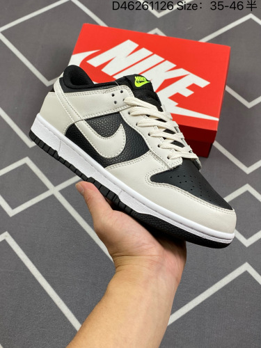 130 Nike SB Dunk Low 黑灰反转  独家版型蒸餾加工帶來的是更好的视觉和脚感体验  清洁度 电绣工艺 皮料切割干净无任何毛边 细节完美  货号：FD9756-001  尺码：35