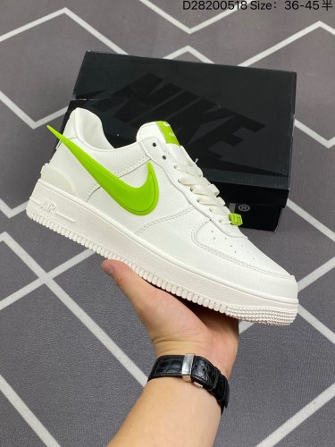 100✅AMBUSH x Air Force 1 Low SP 埋伏系列 空军联名合作款“皮革黑白大钩”官方货号：DV3464-001Size：35.5 36 36.5 37.5 38 38.5