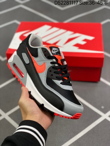 140 公司级 经典复古气垫 MAX 90 灰黑红色 Air Max 90 正确细节鉴定 正确原厂鞋垫×正确中底拉帮+原盒钢印 所有细节对比完成 货号：CZ4222-001 尺码：36 36.5