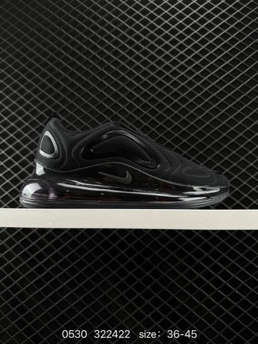 110 Nike Air Max 720 官方全新释出，气垫部分的全新升级，采用全掌一体式设计，整体极具未来感，鞋面部分以流线型凹凸结构组成 货号：AO2924-100 尺码：如图所示 编码：3224