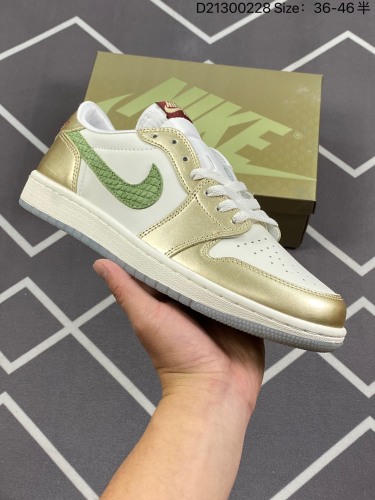 150龙年白绿#FQ6593-100公司级✅耐克Nike Air Jordan 1 Mid”Green Yellow“AJ1乔丹一代中帮经典复古文化休闲运动篮球鞋货号FQ6593-100尺码36