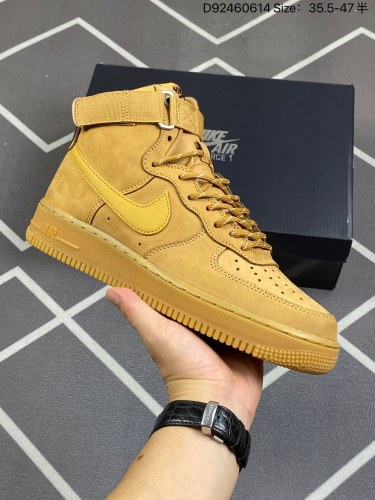 230公司级✅Air Force 1 Mid  “Flax  AF-1 空军一号小麦高邦 原楦头原纸板 打造纯正空军版型专注外贸渠道 全掌内置蜂窝气垫 #原盒配件 原厂中底钢印、拉帮完美货号：CJ