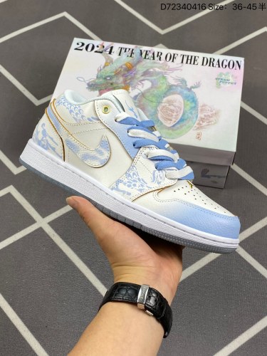 合集170公司级✅Air Jordan 1 Low Philippines 低帮  AJ1 乔丹1代 aj1 乔1 低邦 御龙青花 龙年限定 白蓝乔丹篮球鞋系列 整双鞋采用大面积白色妆点，蓝色和红