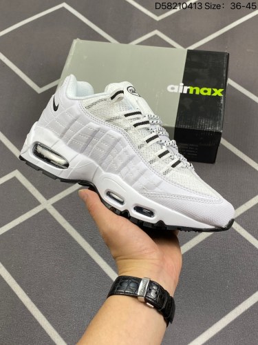 105NIKE 耐克 Air Max 95 潮流百搭 气垫缓震慢跑鞋 休闲防滑运动鞋！Nike耐克男女鞋跑步鞋经典透气舒适运动鞋休闲鞋Air Max 95 凭借流畅的造型、经典的开窗气垫，时至今日