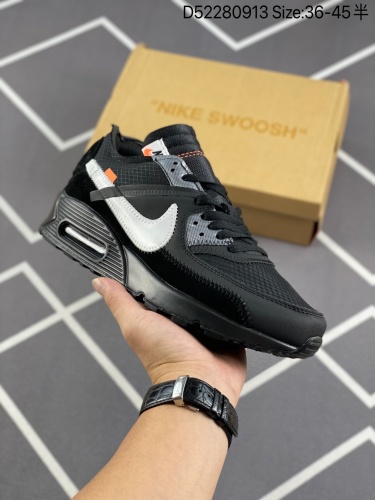 140 Off-White x 耐克Nike Air Max90 重磅联名 Off-White x Nike Air Max90 2.0 OW限量联名 耐克联名款限量经典气垫跑鞋 高弹软胶大底渠道