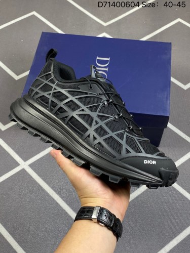 合集200DIOR迪奥 B31 网布 圆头藤格纹图案舒适 耐磨 低帮运动体闲鞋 男款 黑色 3SN297ZUVD71400604Size：如图