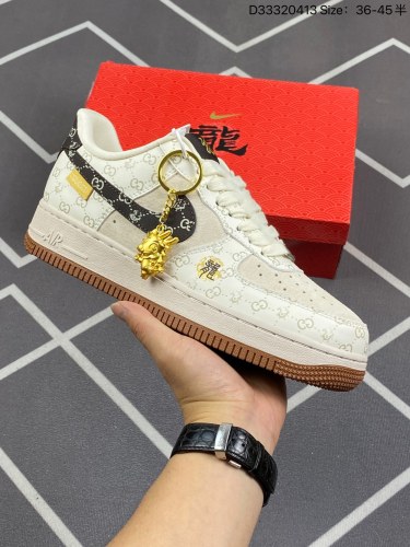 160✅NIke Air Force 1 '07 Low “中国年限定-黄龙”海外官方同步发售，耐克Nike 古驰Gucci联名创作。中国龙为主题，融入意大利设独特的创意和革新，鞋面采用小牛皮印压