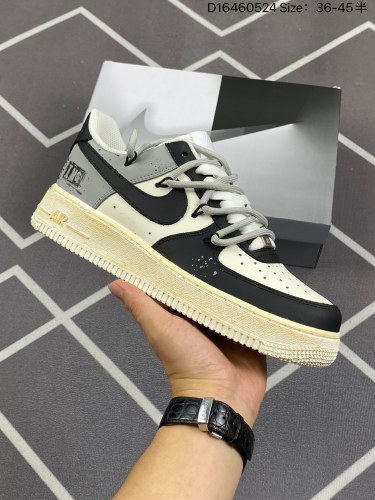 230男女鞋带半码#原楦原纸版数据开发版型#采用蟒蛇压纹翻毛皮组合牛剖革鞋面材质#内置全掌Air Sole气垫❗AF1  40 周年纪念日配色，耐克 Wmns Air Force 1 '07 Lo