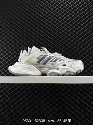 190 公司级✅AD XLG Runner Deluxe 跑步者豪华版系列低帮厚底增高老爹风复古缓震休闲运动慢跑鞋 货号:JP5761 #原楦原纸版开发版型 #采用硬质牛剖革组合牛津布鞋面材质 #搭载