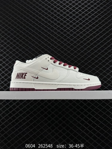 240   高端定制 公司级 Nike SB Dunk Low 联名三勾 米酒红 配色低帮休闲运动滑板板鞋 3M反光 大厂纯原品质出货 纯正版型 定制鞋盒 皮料切割干净无任何毛边 细节完美  超高清洁