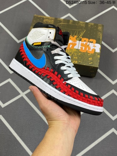 240公司级✅Union x Ai Jordan 1 High OG ”Woven“ AJ1 乔1联名款 编织 高帮篮球鞋 #联名鞋款依旧可以感受到明显的解构做旧风格，配色设计中加入的米色黄色以及