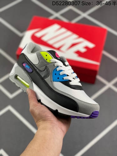 140真标✅耐克Nike Air Max 90 小气垫缓震跑鞋 鞋面由皮和革织物打造，犀利的条线打造出酷劲十的足视觉效果 网布鞋增面强透气性，穿着为极舒适 经可典视气垫醒目依旧，而脚感更是_002