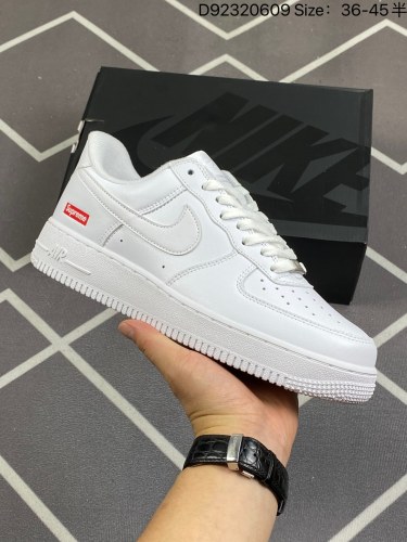 160Nike Air Force 1 Low Supreme联名原楦头原纸板 打造纯正空军版型专注外贸渠道 全掌内置蜂窝气垫 原盒配件 原厂中底钢印、拉帮完美   官方货号：CU9225 100