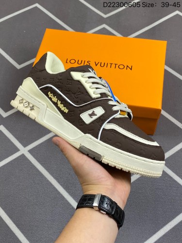 150全新LV路易威登Louis Vuitton Trainer Sneaker Low休闲运动文化百搭板鞋 编码：D22300605 Size39-45_001