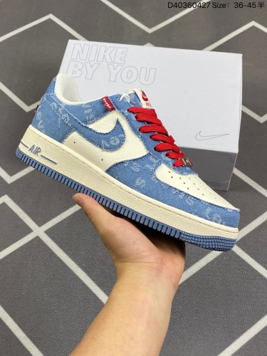 180Nike Air Force 1 Low 07 x Levi's 李维斯联名 牛仔布原楦头原纸板 打造纯正低帮空军版型专注外贸渠道 全掌内置蜂窝气垫 原盒配件 原厂中底钢印、拉帮完美 官方货