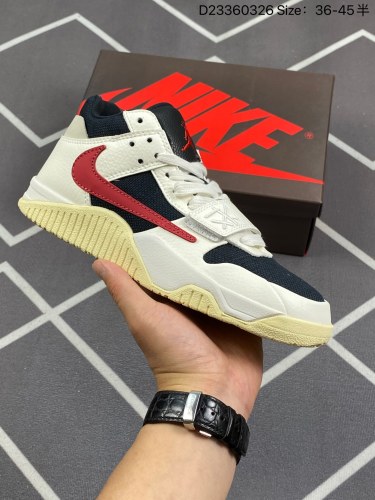 180Travis Scott x Air Jordan 1 Jumpman Jack TR University Red 低帮 米黑红倒勾 AJ1 乔丹1代 aj1 乔1 低邦 米黑红倒钩 乔丹