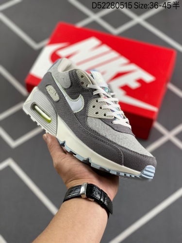 合集 140✅耐克Nike Air Max 90 经典复古小气垫缓震跑鞋 鞋面由皮和革织物打造，犀利的条线打造出酷劲十的足视觉效果 网布鞋增面强透气性，穿着为极舒适 经可典视气垫醒目依旧，而脚感更