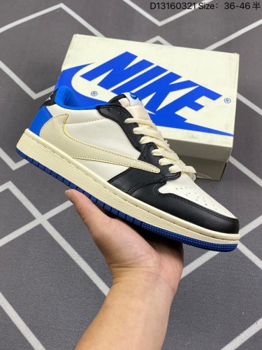 80Tiffany x Travis Scott x Air Jordan 1 Low OG 低帮 蒂芙尼倒勾联名 AJ1 乔丹1代 aj1 乔1 低邦 黑蒂芙尼绿联名 乔丹篮球鞋系列 采用黑色磨