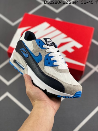 140真标✅耐克Nike Air Max 90 经典复古小气垫缓震跑鞋 鞋面由皮和革织物打造，打造出酷劲十的足视觉效果 网布鞋增面强透气性，穿着为极舒适 经可典视气垫醒目依旧，而脚感更是_001