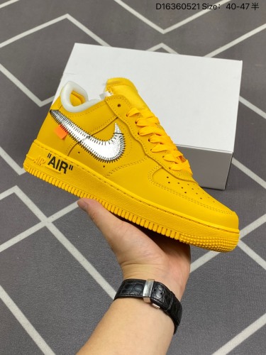 180Off-White x NK Air Force 1 Lemonade 空军一号 OW联名黄色艺术馆 DD1876-700 全套原‮原楦‬纸版开发 越南原‮大装‬底 重金采购原厂Prime