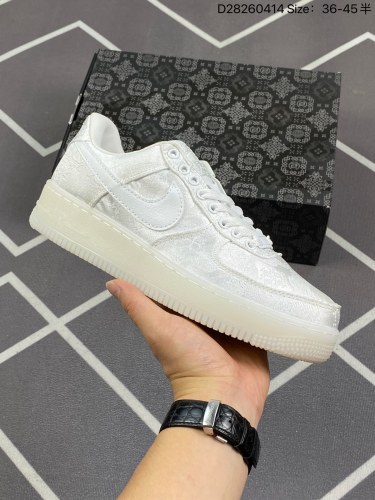 130✅耐克 空军一号 AF1运动板鞋 陈冠希凝结集团CLOT x ⚡藤原浩闪电Fragment Design x Nike Air Force 1 JT PremiumGame Black 空军